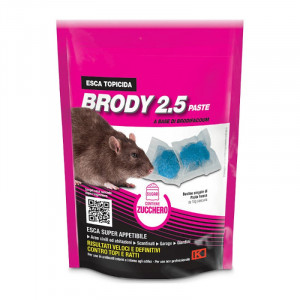 BRODY PASTA 2.5 žurku inde peļu un žurku iznīcīnā&scaron;anai 150g